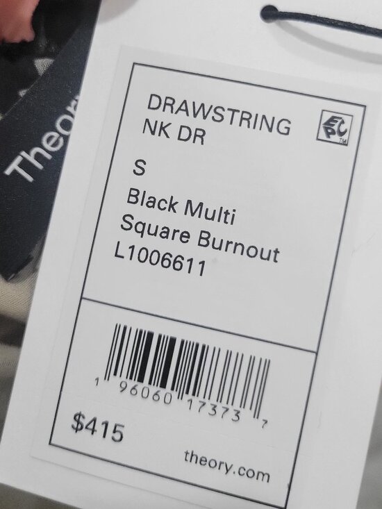 Theory Angled Seam Dress Square Silk - New With Tag - Size S - Picture 5 of 7